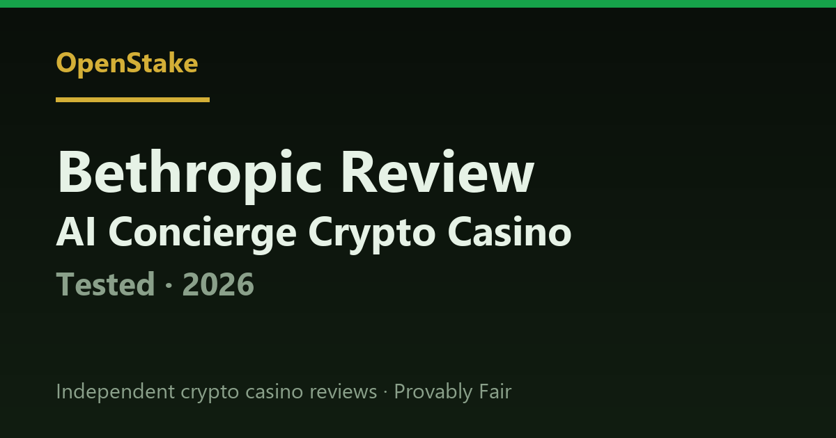 Bethropic Review (2026): An AI-Concierge Crypto Casino, Tested