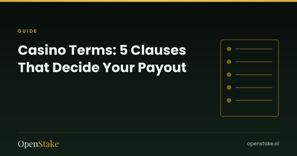 Casino Terms: 5 Clauses That Decide Your Payout