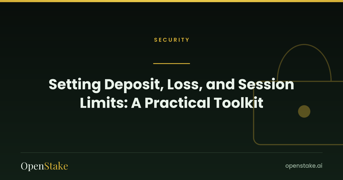 Setting Deposit, Loss, and Session Limits: A Practical Toolkit