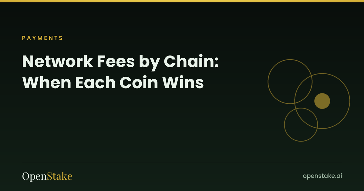 Network Fees by Chain: When Each Coin Wins