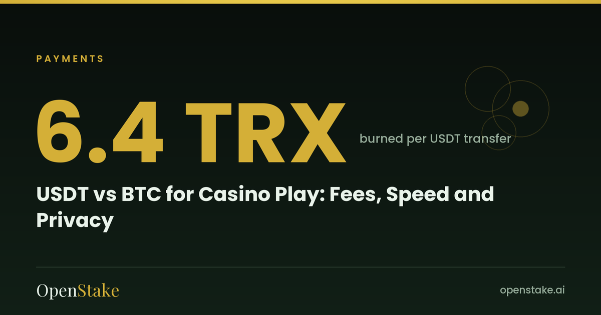 USDT vs BTC for Casino Play: Fees, Speed and Privacy